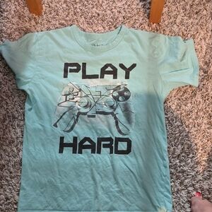 The Children's Place Aqua 'Play Hard' Graphic Tee 🤑